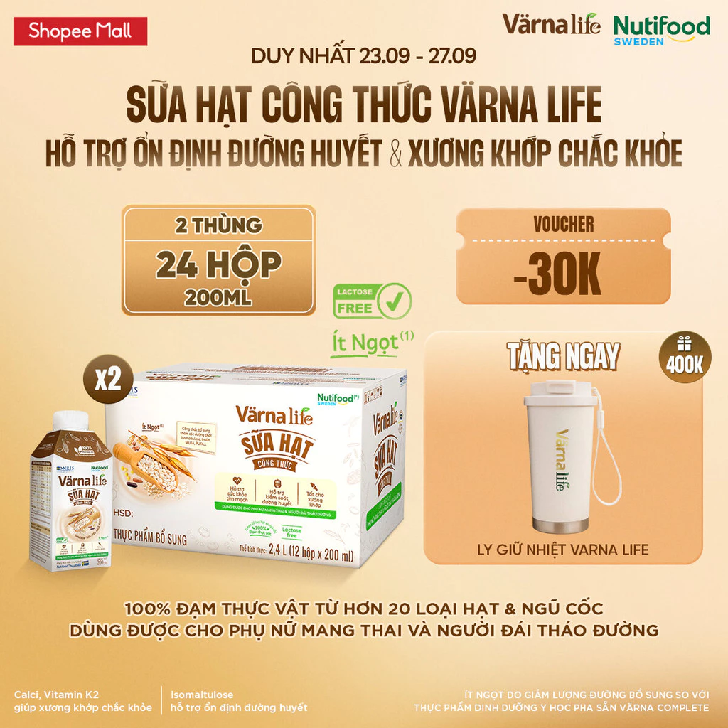 Sữa hạt công thức